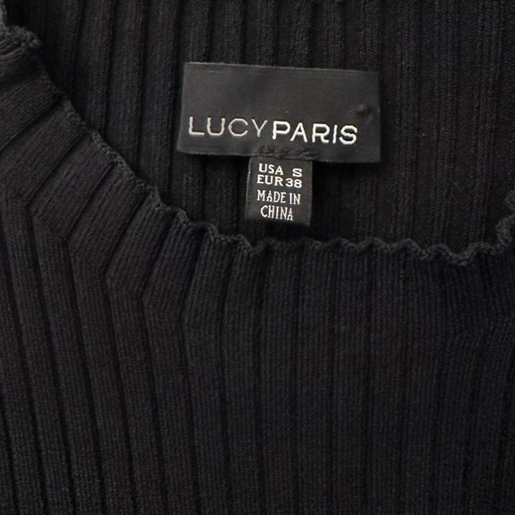 Lucy Paris black ribbed tank - Picture 3 of 5